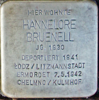 Stolperstein Hannelore Bruenell