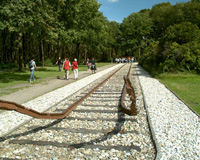 Bahnschienen als Erinnerung an die Transport - Westerbork